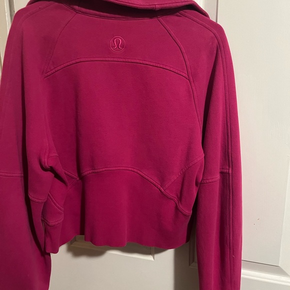 Lululemon Scuba Oversized Funnel Neck Half-zip. Hot pink, size XS/S. - Picture 5 of 11